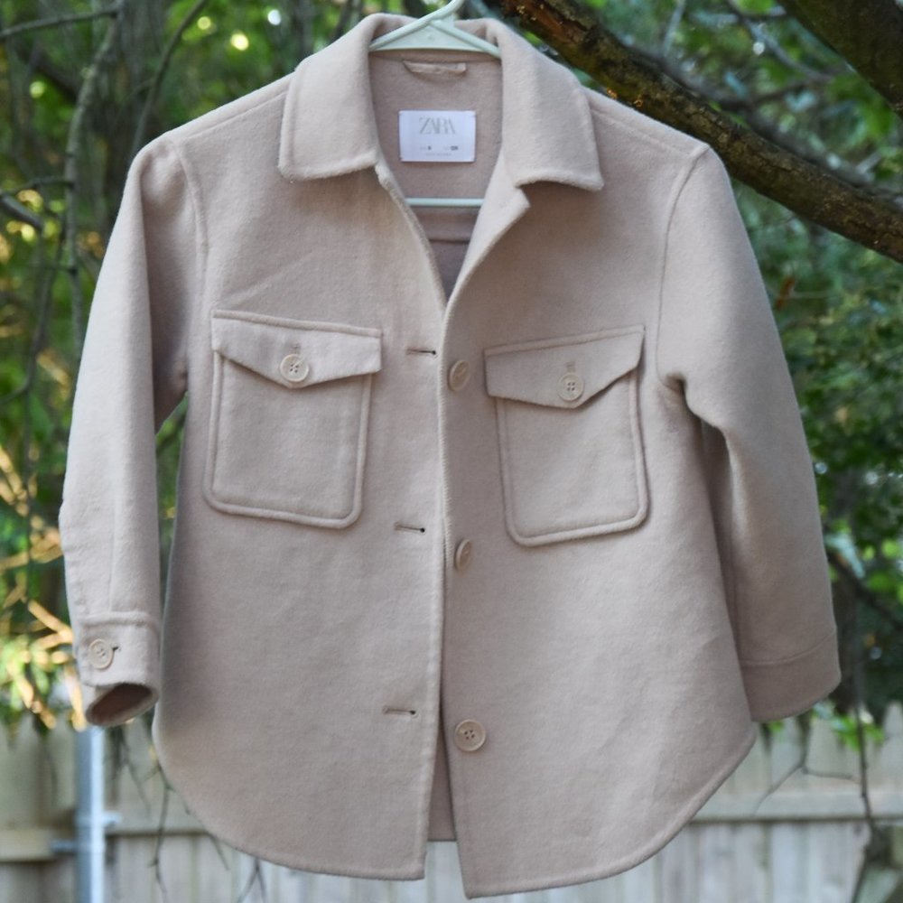 Thick Tan Overshirt Zara, Girls Size 8